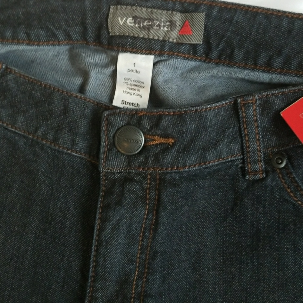 Venezia Women's Jeans Right Fit stretch sz 1 Petit - Picture 6 of 8